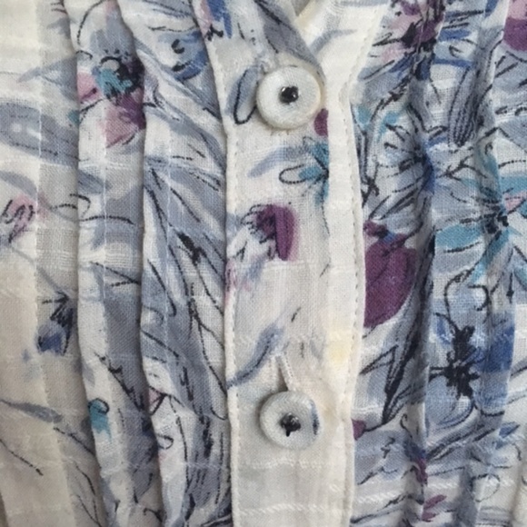 Anthropologie Rebecca Taylor pintuck floral top - Picture 6 of 7